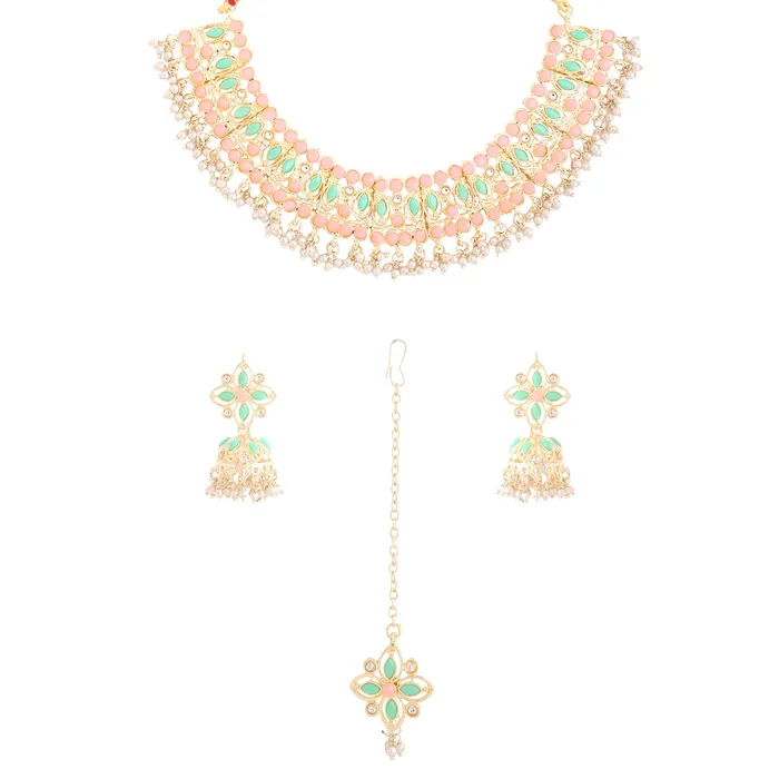 Yellow Chimes Yellow Chimes Jewellery Set for Women and Girls Kundan Necklace Set Gold Plated Kundan Studded Beads Drop Necklace Set Birthday Gift for girls and women Anniversary Gift for Wife Necklaces Yellow Chimes Yellow Chimes Jewellery Set for Women and Girls Kundan Necklace Set Gold Plated Kundan Studded Beads Drop Necklace Set Birthday Gift for girls and women Anniversary Gift for Wife Necklaces