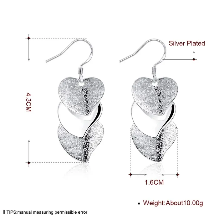 Yellow Chimes Yellow Chimes Sparkling Heart Designer Alloy Chandelier Earring for Women Girls Necklaces