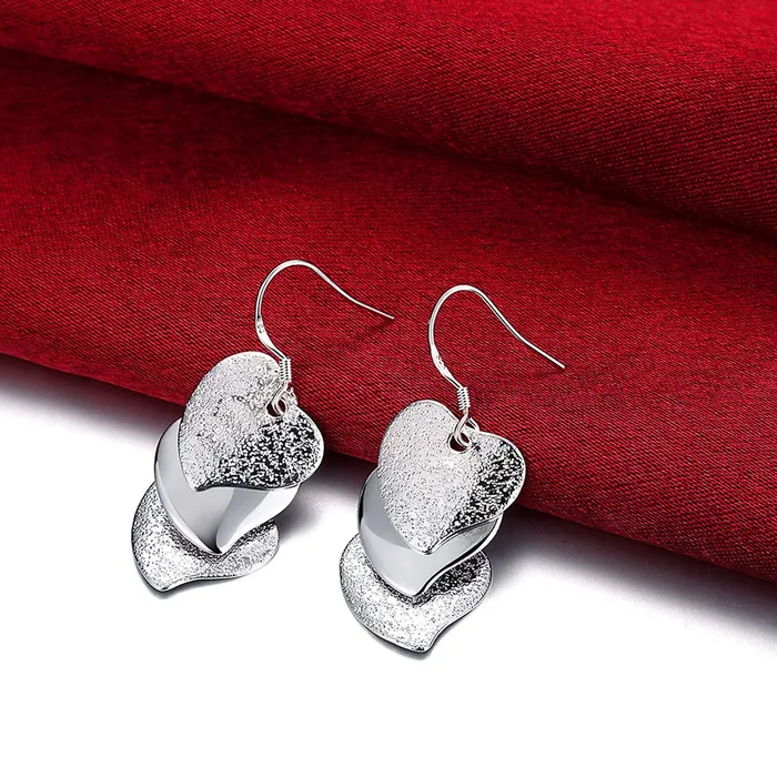 Yellow Chimes Yellow Chimes Sparkling Heart Designer Alloy Chandelier Earring for Women Girls Necklaces
