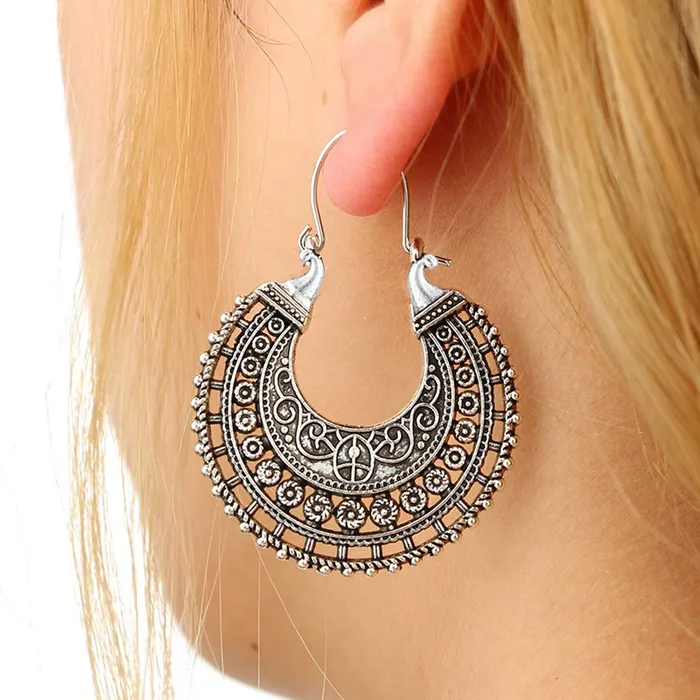 Yellow Chimes Yellow Chimes Special Combo 2 Pairs Stylish Peacock Artistic Crafted Chandbali Earrings for Women and Girls Necklaces