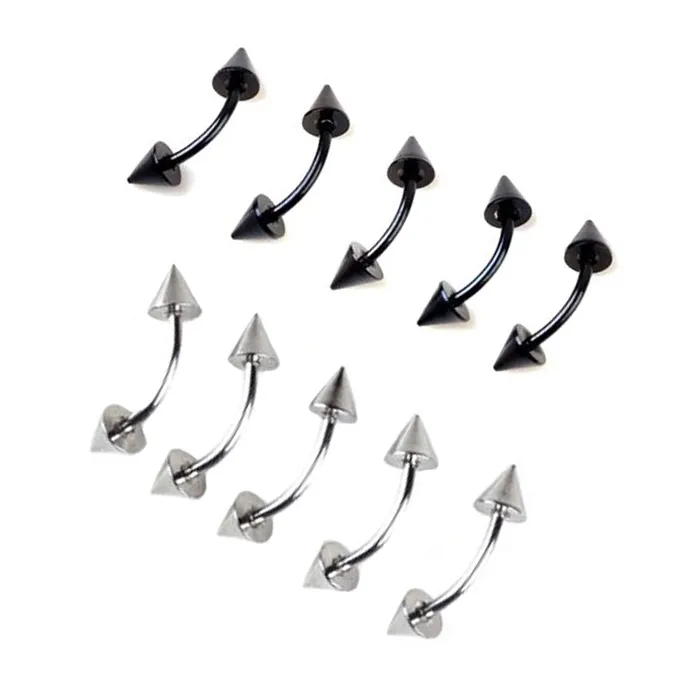 Yellow Chimes Yellow Chimes Stylish Piercing Stainless Steel Combo Body Jewelry Set for Women and Men Rings